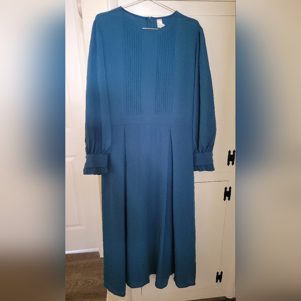 Floor Length Teal Dress